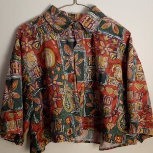 The Territory Ahead | Size L | Button Up | Hawaiian Floral (Custom Crop)